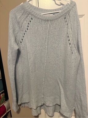 La Ligne Light Blue Cashmere Wool Blend Sweater